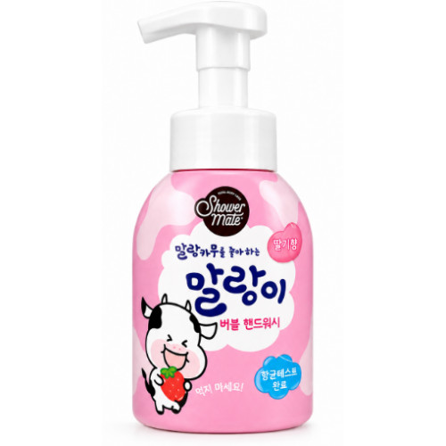 Пінне мило для рук Aekyung Shower Mate Malrang Strawberry з ароматом полуниці, 300 мл